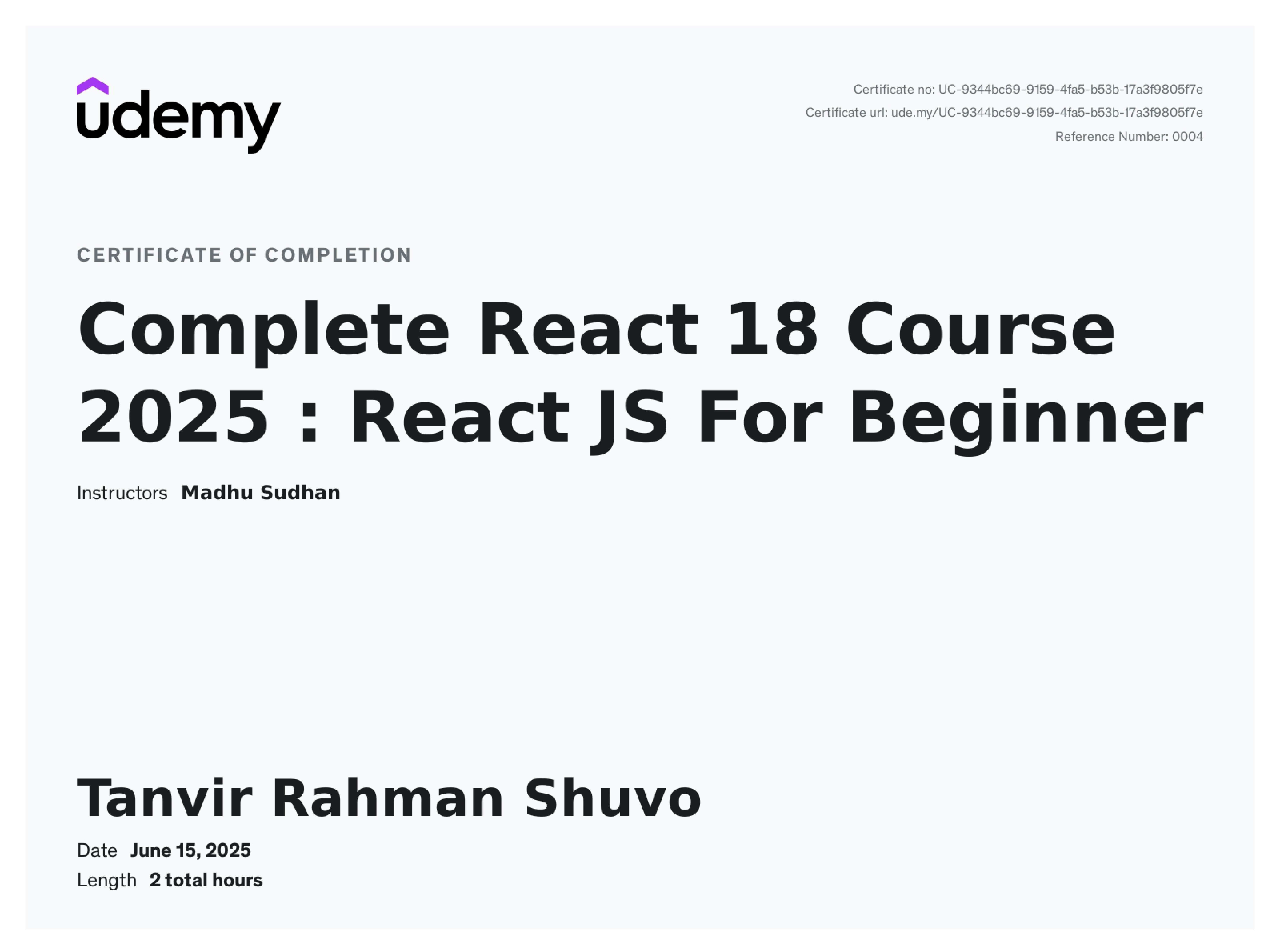 Complete React 18 Course 2025